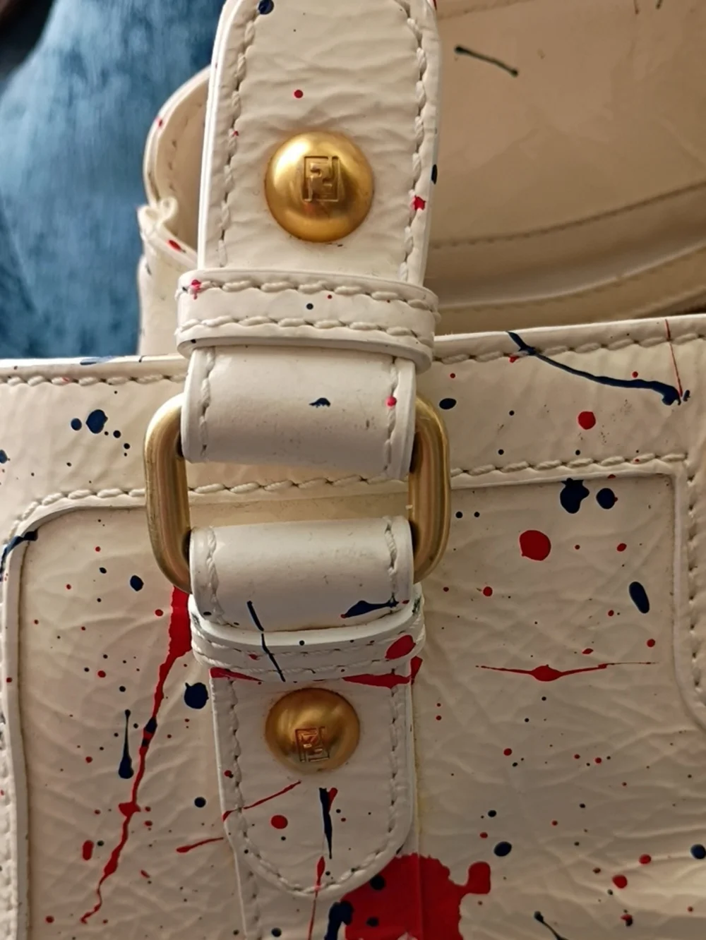 White Patent Leather Fendi Bag - Picture 4 of 14
